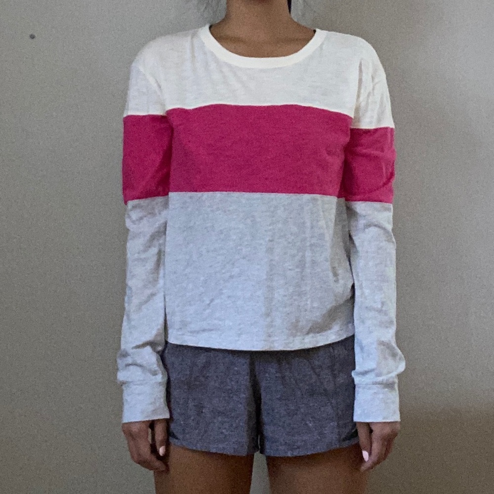 A&F Horizontal Colorblock Stripe Tee